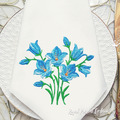 Blue Bluebell flowers Machine Embroidery Design - 3 sizes