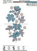 Blue Flowers Free Machine Embroidery design - 2 sizes