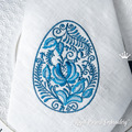 Blue Gzhel Easter Egg Machine Embroidery Design