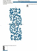 Blue Infinity border Machine Embroidery Design - 2 sizes