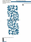 Blue Infinity border Machine Embroidery Design - 2 sizes