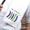 Blue Shelling Pea pods machine embroidery design - 4 sizes