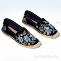 Blue flowers Espadrilles Machine Embroidery Design
