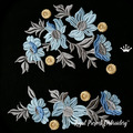 Blue flowers Espadrilles Machine Embroidery Design