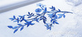 Blue flowers Machine Embroidery Designs Set - 4 sizes
