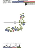 Blueberries Machine Embroidery Designs - 2 sizes