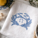 Motif de broderie machine Crabe vintage Bluework – 3 tailles