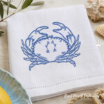 Motif de broderie machine Crabe vintage Bluework – 3 tailles