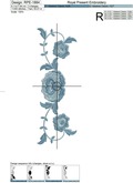 Border Peonies Machine Embroidery Design - 2 sizes