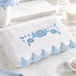 Motif de broderie machine Border Peonies - 2 tailles