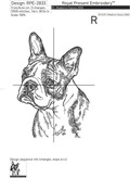 Boston Terrier Outline - 6 Sizes