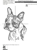 Boston Terrier Outline - 6 Sizes