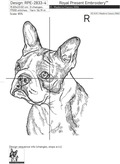 Boston Terrier Outline - 6 Sizes