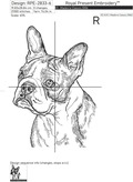 Boston Terrier Outline - 6 Sizes