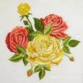 Bouquet of Roses Machine Embroidery Design - 3 sizes