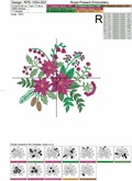 Bouquets of Poinsettias Machine Embroidery Designs - 3 sizes