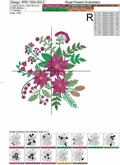Bouquets of Poinsettias Machine Embroidery Designs - 3 sizes