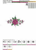 Bouquets of Poinsettias Machine Embroidery Designs - 3 sizes