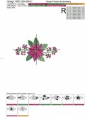 Bouquets of Poinsettias Machine Embroidery Designs - 3 sizes