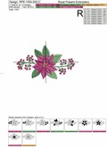 Bouquets of Poinsettias Machine Embroidery Designs - 3 sizes