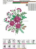 Bouquets of Poinsettias Machine Embroidery Designs - 3 sizes