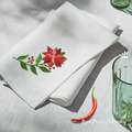 Branch with poinsettia machine embroidery design - 4 sizes