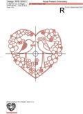 Bride and Groom Birds Machine Embroidery Design - 6 sizes