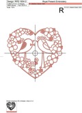 Bride and Groom Birds Machine Embroidery Design - 6 sizes