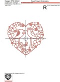 Bride and Groom Birds Machine Embroidery Design - 6 sizes