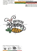 Brother Bunny Machine Embroidery Design - 2 sizes