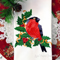 Bullfinch Machine Embroidery Design - 3 sizes