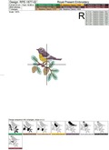 Bullfinch and Tit Machine embroidery designs
