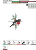 Bullfinch and Tit Machine embroidery designs