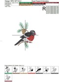 Bullfinch and Tit Machine embroidery designs