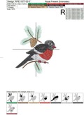 Bullfinch and Tit Machine embroidery designs