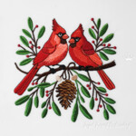 Christmas cardinals - 4 sizes