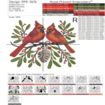 Christmas cardinals - 4 sizes