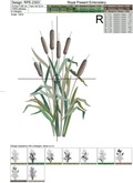 Bulrush Machine Embroidery Designs Set - 7 sizes