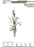 Bulrush Machine Embroidery Designs Set - 7 sizes