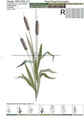 Bulrush Machine Embroidery Designs Set - 7 sizes