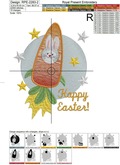 Bunny Carrot Rocket Easter Machine Embroidery Design - 3 sizes