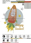 Bunny Carrot Rocket Easter Machine Embroidery Design - 3 sizes