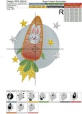Bunny Carrot Rocket Easter Machine Embroidery Design - 3 sizes