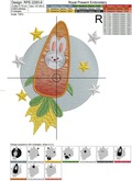 Bunny Carrot Rocket Easter Machine Embroidery Design - 3 sizes