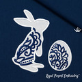 Bunny and Egg Machine Embroidery Designs with Applique - 3 sizes