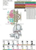 Bunny carries flowers Machine Embroidery Design - 8 sizes