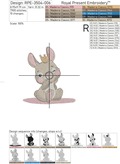 Bunny in a crown Machine Embroidery Design - 3 sizes