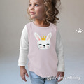 Bunny in the crown Applique Embroidery Design - 3 sizes