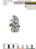 Bunny with Carrots Free in 3 sizes