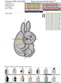 Bunny with Easter Egg - 4 sizes